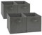 EZOWare 4er-set Aufbewahrungskörben, Behälter, faltbare Würfelboxen aus Stoff für Kinderspielzeug, Kinderzimmer-Organizer, Schrank, Zuhause – 33x37x33cm / Grau