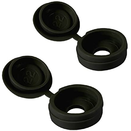 80 x Black Fold Over Plastic Hinged Screw Caps / 17mm Large Cups & Covers