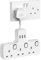 Mscien Multi Plug Adaptor, Plug Socket Extension with USB Slots,3 Way Individually Switched Plug Adapter, Wall Socket Extension Plug Extender
