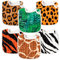 GROBRO7 6Pcs Leopardenmuster Baby Snap Lätzchen Baumwolle Neugeborenen Sabberlätzchen mit verstellbaren Druckknöpfen für Kleinkind, weiche saugfähige Baby Geschenke, Maschine waschbar (0-36 Monate)