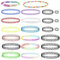 GoldRock 23 Stück Choker Halsband Tattoo kette 90s Set, Tattoo Halskette Mädchen Damen, 90er Jahre Accessoires,17x Choker Gothic,3x Armbänder,3x Ringe Schwarz,Neon Choker Kette,Tattoo Choker Kinder