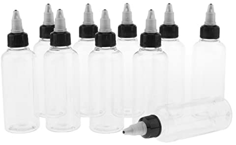 Tiuimk 10 Stück 100 ml leere Kunststoff-Quetschflaschen mit Drehverschluss Applikator