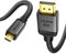 Silkland Câble Micro HDMI vers HDMI 0.3M, [8K@60Hz, 4K@120Hz], Nylon Tressé, Compatible 48Gbps, HDR, eARC, pour Raspberry Pi 5/4, Appareils Photo, Hero, Ordinateurs Portables et Téléviseurs