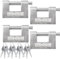 KAWAHA 71/80-4PS Candado en forma de D de acero inoxidable con llaves de acero inoxidable para puerta de garaje, contenedores, cobertizo, casillero y almacén (3-1/8 pulgadas, con llave igual, paquete