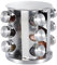 Buckingham 30920 - Estante giratorio de acero inoxidable con cristal, organizador de carrusel para especias y hierbas de cocina (12 tarros)