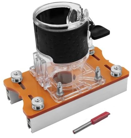 LOCADENCE 2 in 1 Wood Router Base, Compact Wood Palm Router Base Router Slotting Bracket for Chamfering, Grooving, Surface Finishing, Curve Cutting, Wood Edges Planing