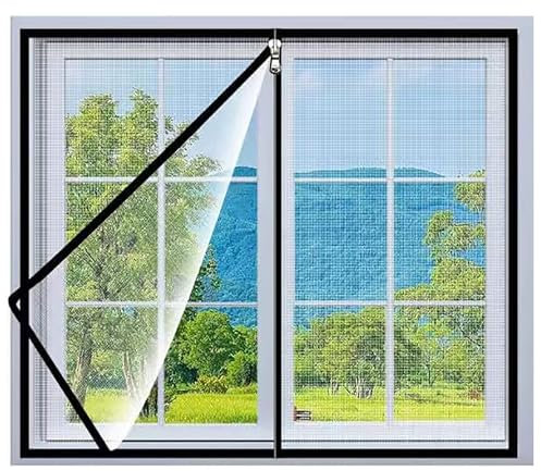 80x140cm Zanzariere per Finestre - Non Richiede Perforazione - Viene Fornito con Nastro Adesivo Forte