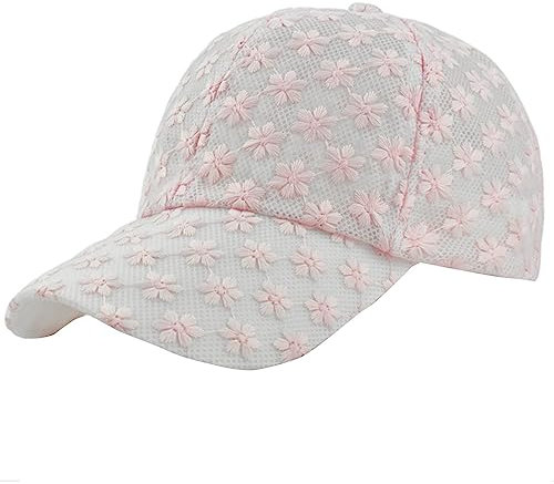 Spitze Baseballkappe Blume Bestickung Basecap Verstellbare Sommer Running Freizeit Sonnenkappe Baseball Cap Damen Mode Sonnenhut Outdoor Sports Kappe Konzert Caps