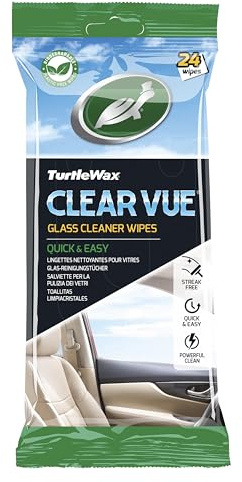 Turtle Wax Packung mit 24 plastikfreien Fensterreinigungstüchern. Schnell und einfach. Schonend für alle Gläser und streifenfrei.