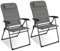 Homecall 2er Campingstuhl Faltbar Bis 150 KG Gartenstuhl Klappbar Hochlehner - Faltbar Balkonstuhl Gartensessel Outdoor Schnelltrocknen 5-Fach Verstellbare Rückenlehne mit Armlehne (Textilene)