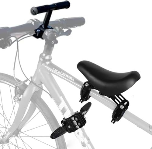 Lueirltoy Siège enfant de vélo de montagne, siège de vélo monté à l'avant pour enfants avec cadre d'accoudoirs, convient aux enfants âgés de 2 à 5 ans (amélioré)