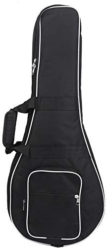 Oumefar Étui pour Mandoline, Accessoires pour Instruments de Musique, Sac pour Mandoline en Tissu Oxford, Double Fermeture éclair, Tissu Oxford épais avec Grande Poche Latérale,