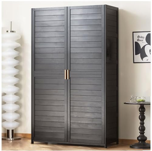 Garage Storage Cabinet mit 2 Türen und Gold Griffe, Schwarz File Cabinet, Bambus Werkzeugschränke für Büro, Haus, Garage, Fitnessraum, Schule,Schwarz,100cm/39in