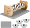 Raised Cat Bowls, Tilted Elevated Dog Bowls 3 Angles Adjustable, Food Feeding Station for Small Dog, 4 Stainless Steel Cat Food Bowls in Stand, Water Stand Pet Feeder Set for Cats and Puppy