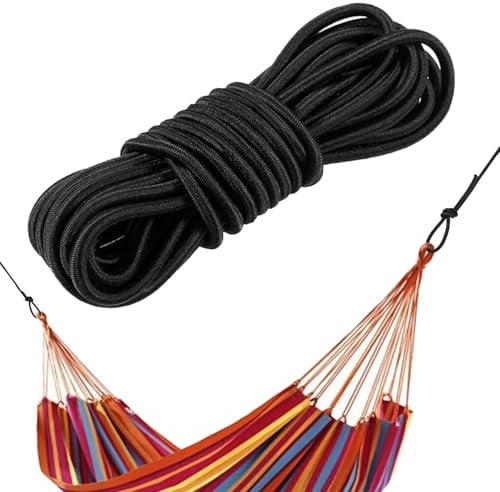 Gummikordel Gummiseil für Anhängerplane, 10m X 6mm Gummischnur Schwarz, Expanderseil, Anhänger Planenseil Spanngummi Spannseil, UV Beständig für Plane, Anhängerplane, Zelte, Camping, Netz