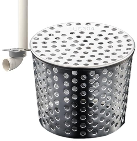 Laubfanggitter Edelstahl 100mm, Dachrinnen Laubschutz, Fallrohrgitter, Fallrohrschutz Dachrinnenschutz Für Dachrohre, Abflüsse Und Fallrohre, 50-63/68-83/85-100mm