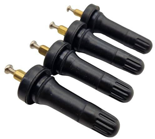 Gummiventile Snap-In Ersatzventile für RDKS/TPMS – EPDM Gummi – 11,3 mm – inkl. Schraube & Kappe – Schwarz (4)