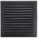 Rejilla de ventilación de pared con rejilla negra cuadrada de aluminio para salida de aire exterior para cocinas y baños (200 x 400 cm)