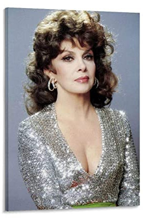 Enartly Wanddeko Poster Gina Lollobrigida Retro Storia Classica Poster e Arte della parete Arredamento moderno della camera da letto familiare 60 * 80cm Senza Cornice