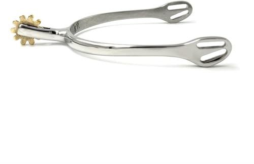 Equine Smile ES1058 ErgoSpur Sonnenrad Kupfer Rowel Reitsporen, Damen 40 mm | Edelstahl Spur Sporen zum Reiten, Ergonomische Stiefelsporen mit Sonnenrad & Kupfer Rowel, Radsporen für Damen & Herren