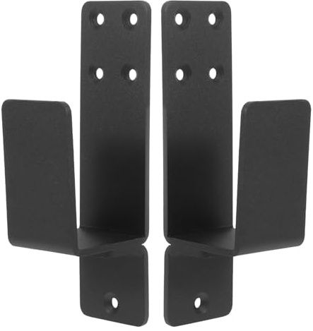 PENIKOKO 2pcs Heavy Duty Door Barricade Brackets U Shape Security Bar Holder Thickened Barn Door Hardware Kit for Front Garage Basement Shed Gate Protection