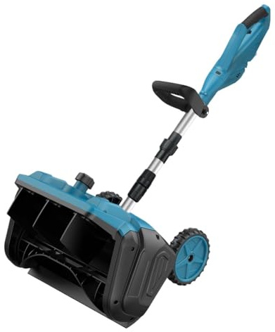 Balayeuse À Neige Portative 1000 W avec Batterie Lithium-ION, Pelle Électrique Et Roues Neige DéGagéE sans Effort