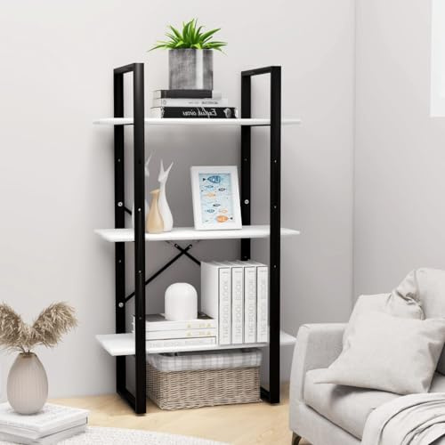 Solivagant Étagère de Rangement Blanc 60x30x105 cm Bois d'ingénierie,(9.98 KG)