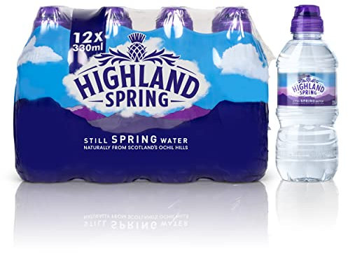 Highland Spring Still Spring Water Handy Bottles, 12 x 330ml