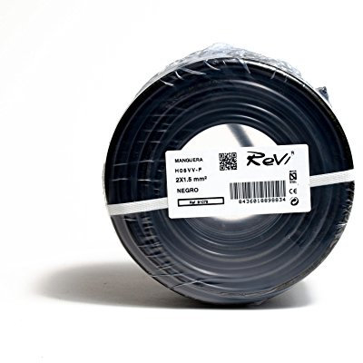 Cable H05VV-F Manguera 2x1,5mm 50m (Negro)