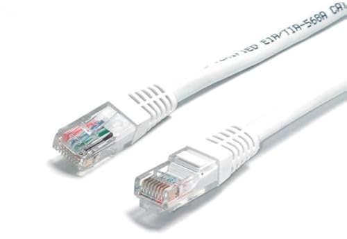 Cable-Core CAT 6 Network Cable. Ethernet LAN 10/100/1000 Gigabit Patch Lead White 0.5m