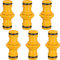 Hotop 6 Pièces Double Connecteur de Tuyaux Mâles Raccords de Tuyaux pour Rejoignez Le Tube de Tuyaux de Jardin (Jaune)