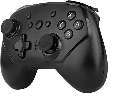GEEKRIA Geekria Mini Wireless Controller, Compatible with Switch OLED, Switch, Switch Lite, Android Devices and PC,Portable Gaming System Gaming Controller, Auto Turbo Function (Black)
