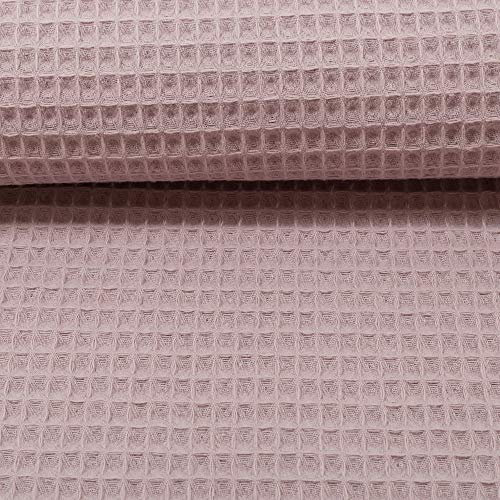 MAGAM-Stoffe Ella Waffel Stoff 100% Baumwollstoff Oeko-Tex Meterware 50cm (09. Altrosa hell)