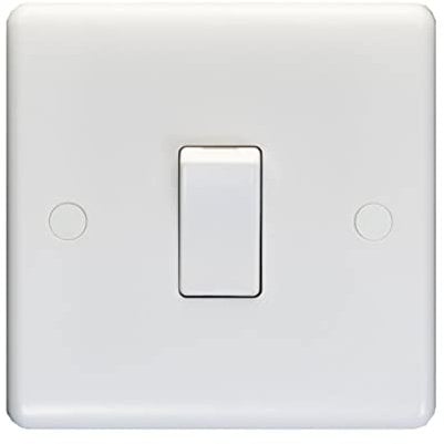 Eurolite Enhance White Plastic 10A 1 Gang 2 way switch