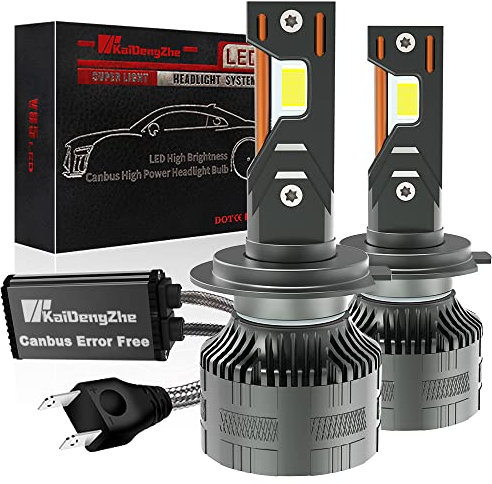 H7 LED Ampoules de Phare, KaiDengZhe 2025 Nouvelle Mise à Niveau de L'ampoule H7 LED Canbus sans Erreur 130W 28000LM 6000K CSP, Kit de Conversion de Phare LED 600 % Plus Lumineux