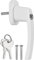 AUTOUTLET 1 pz Maniglia per Finestra Bloccabile 35mm Colore Bianco Porta Balcone