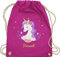 Turnbeutel Rucksack - Einhorn Geschenk Einhörner I Unicorn - Unisize - Fuchsia - personalisierte geschenke mädchen einhornrucksack unicorns with beutel wechselbeutel kita kinderturnbeutel