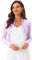 Allegra K Damen Langarm Rundhals Elegante Offen Strickjacke Shrug Bolero Helles Lila M