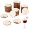 AHANDMAKER 60pcs Wooden Wine Glass Charms Blank Party Drink Name Tag Circles DIY Wooden Drink Label for Wedding Bar Decorations