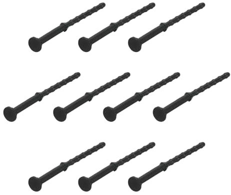 sourcing map 20PCS Fan Shock Absorbing Rubber Nail, Long Style Computer Hardware Cooling Fan Screws Anti Noise Shockproof Silicone Rubber Cooler for PC, Black