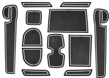 Auto Nicht Slip Tor Nut Pad Für Suzuki Für Swift 2018 2019 2020 Auto Tür Slot Matten Konsole Tasse Halter Bahn Armaturenbrett Matte (Color : White 12pcs)