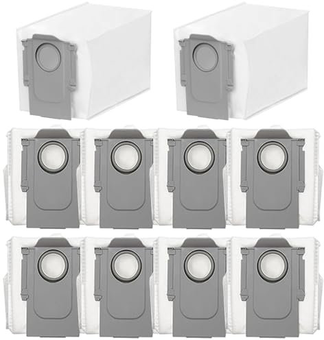 HoHumoca 10 Pièces Sacs à Poussière pour Roborock S8 MaxV Ultra/S8 Max Ultra/Q Revo/Qrevo Pro/Qrevo S/Qrevo MaxV/Qrevo Curv/Qrevo Edge/Qrevo Slim/Qrevo Master/QV 35A/QV 35S/Saros 10R