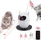 Automatic Cat Toy, 2in1 Rechargeable Interactive Cat Toy - Rotating Feather & Dual Light, Remote Control, Cat Toy for Indoor Cats Kittens