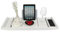 Ponts de Baignoire, Planche de Baignoire en Bambou, Support de Baignoire Extensible 70-105cm, Plateau de Baignoire (Blanc)