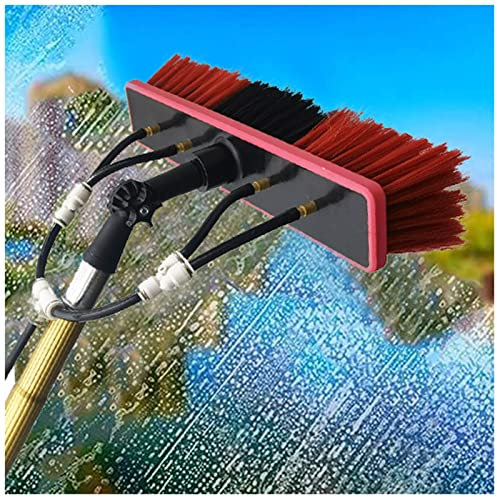 Palo telescopico alimentato ad acqua per la pulizia dei vetri, ideale per pannelli fotovoltaici, camion, finestre, pareti in vetro