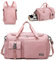 flintronic Sporttasche Damen Herren 42L Reisetasche mit Schuhfach Nassfach Faltbare Reisetasche Weekender Sporttasche Schwimmtasche FitnesstascheTrainingstasche für Reisen, Fitness, Sport (Rosa)