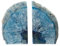 DesertUSA Buchstützen aus Achat, Geode, Blau, 0,9–1,6 kg, Naturstein, Buchstütze für Bücher, iPads und Kindles
