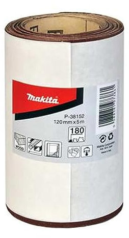 Makita Schleifpapier Rolle, 120 mm x 50 m, K120, P-38233