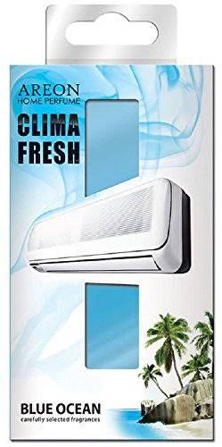 Areon Clima Fresh Lufterfrischer Ozean, Blau, Zuhause, Klimaanlage, Original, Zuhause, Wohnzimmer, Büro, Geschäft, Geruch (Blue Ocean, 1 Stück)