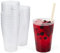 Silverkitchen 120x Cocktail Becher 300ml transparent aus PP 6-eckig Made In Germany Plastik Trinkbecher Mehrweg Bruchsichere Mehrwegbecher Wiederverwendbar Grillfest Catering